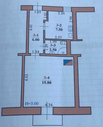 1-кімн. повноцінна квартира поруч з ТЦ "Рязань" - фото 1