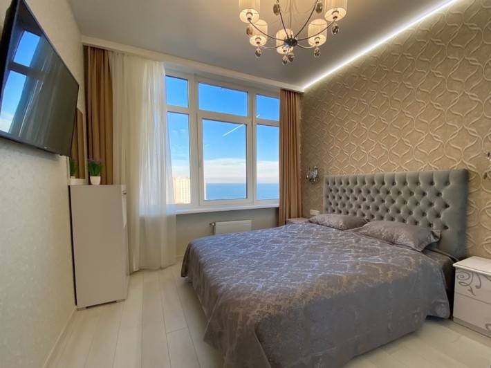 2 ком. Аркадия ВИД НА МОРЕ vip люкс БАЛКОН 45 жем. Каманина - фото 1