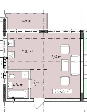 Продаж чорнової 1 к квартири в ЖК Central Avenue | вул. Руська | Центр - фото 1