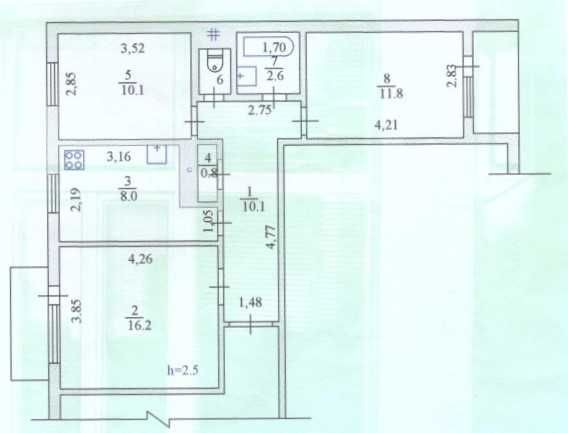 Продам 3-хкомнатную квартиру с видом на море, 1-я линия. - фото 1