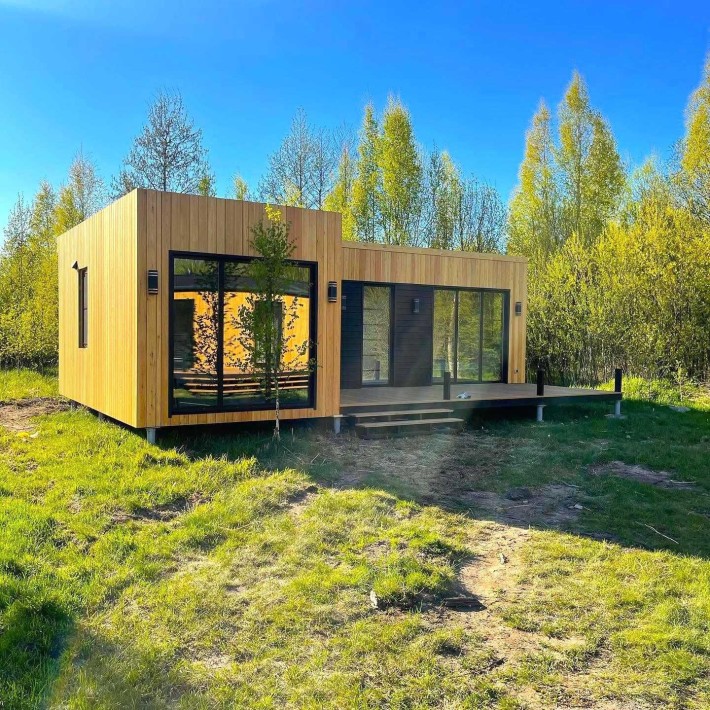Каркасний панорамний будинок 45 м2 від Виробника - фото 1
