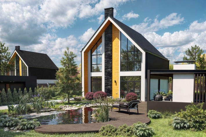 Будинок 200 м² с.Зазим'я біля ріки. КМ O!villas. 4 роки розтермінуван. - фото 1