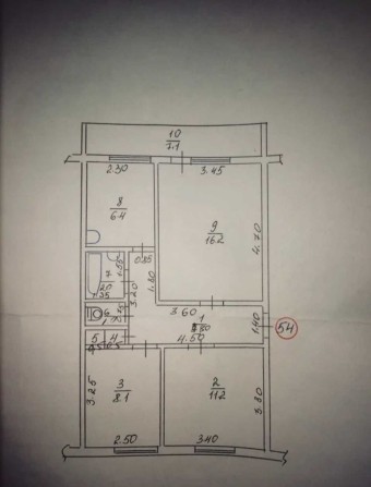 Продається трьох кімнатна квартира в місті Ладижин, Вінницька область - фото 1