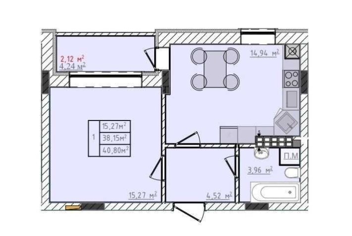 Продаж квартири м.Пустомити, ЖК Сонячні Пагорби НОВОБУДОВА 1к - фото 1