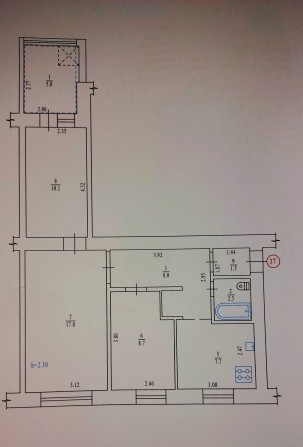 Алмазний, 3к з роздільними кімнатами, 61 кв/м, цегляний будинок - фото 1