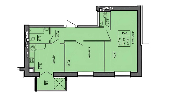 Продаж 2-кімнатної квартири в новобудові від забудовника, район Бам - фото 1