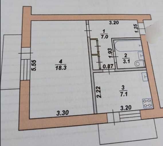 Продам Однокімнатну Квартиру - фото 1