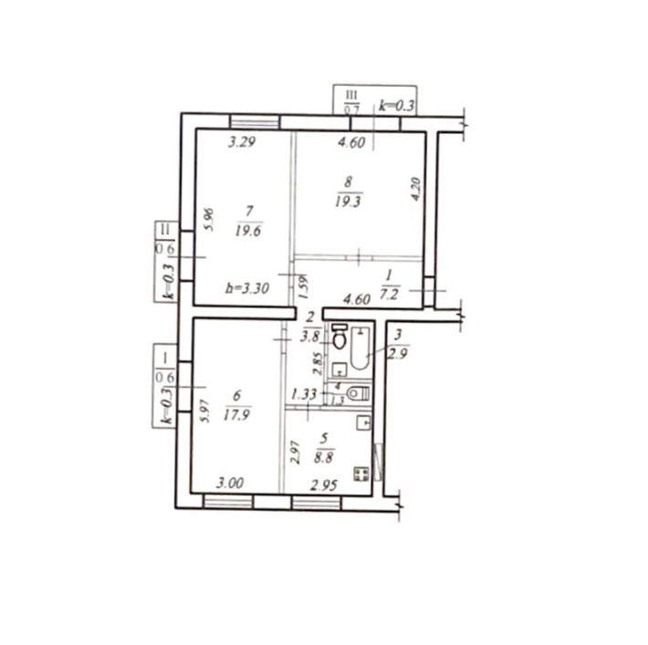 Продам 3х комнатную квартиру 83 кв.м. Центр - фото 1