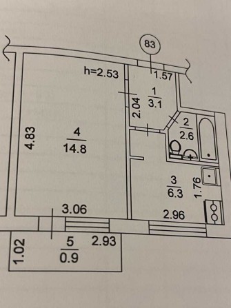 1 кімнатна квартира, метро Лісова, вул. Кубанської України 15, без % - фото 1