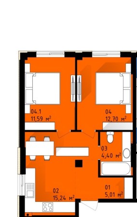 Продам 2-х комнатную квартиру. Рассрочка 45 месяцев - фото 1