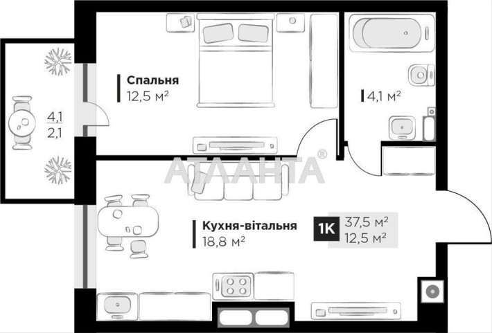 Продаж 1-кім. квартири в ЖК  Silent Park  по вул. П.Орлика - фото 1