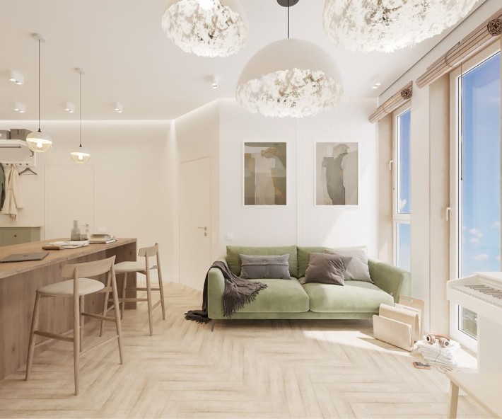 Продам квартиру I-Town 46м2 2-х комнатная, кухня-студия, дизайн проект - фото 1