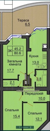Продаж 3к квартири з терасою вид фонтон  Софія Резеденс Боголюбова 50 - фото 1