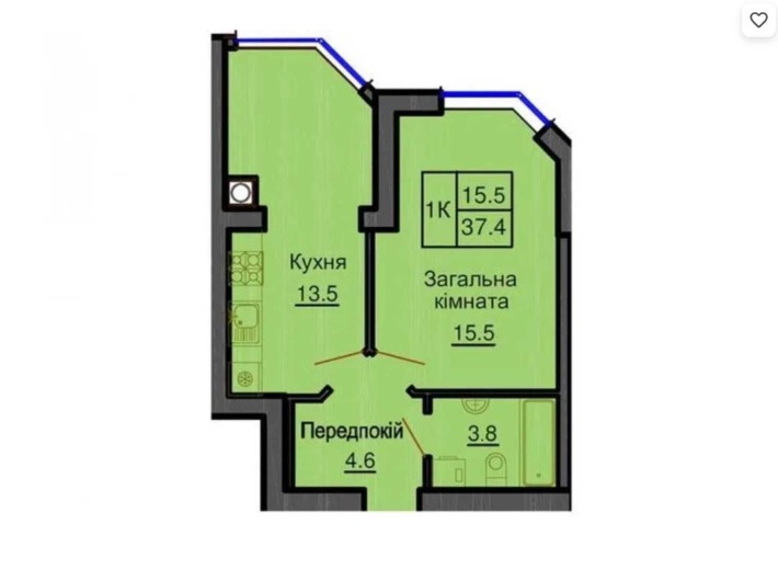ПЕРЕУСТУПКА: Продаж 1к квартири в ЗДАНОМУ БУДИНКУ ЖК Sofia Residence - фото 1