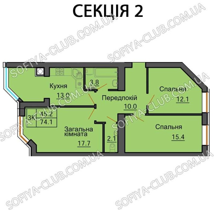 Продам 3к квартиру в готовому будинку ЖК Софія Клубний БЕЗ% - фото 1
