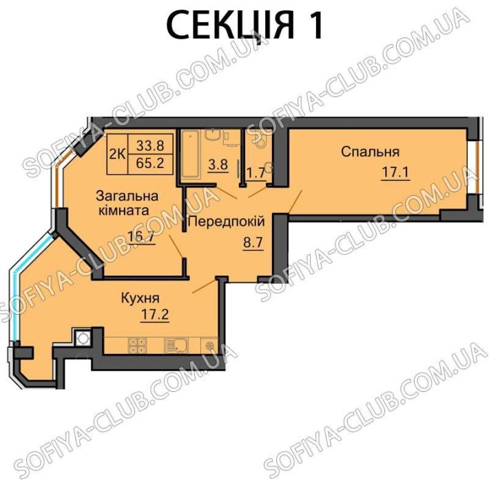 Продам 2к квартиру в готовому будинку ЖК Софія Клубний БЕЗ КОМІСІЇ - фото 1