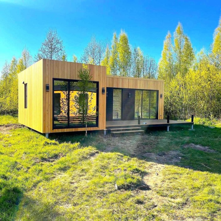 Каркасний будинок 45 м2 з терасою - фото 1