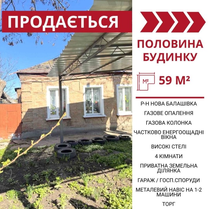 Продається половина будинку в Кропивницькому, р-н Нова Балашівка - фото 1