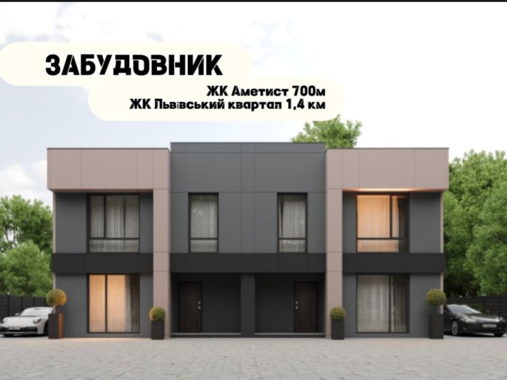 New‼️розпочате будівництво‼️Дуплекси біля ЖК Аметисту - фото 1