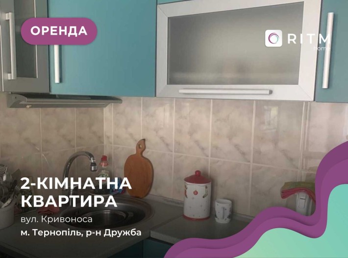 2-кімнатна квартира з і/о та меблями, р-н Дружба - фото 1