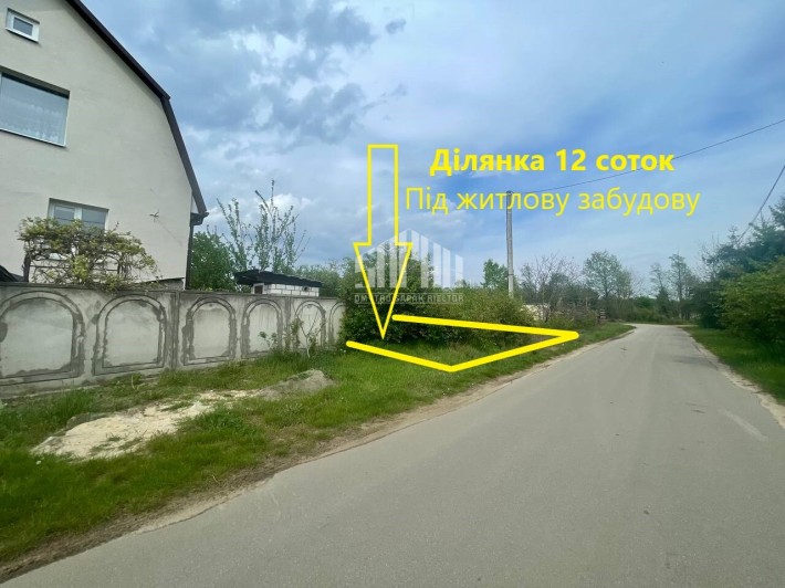 Правильна ділянка під забудову 12 соток, с.Мощун(Горенка, Пуща-Водиця) - фото 1