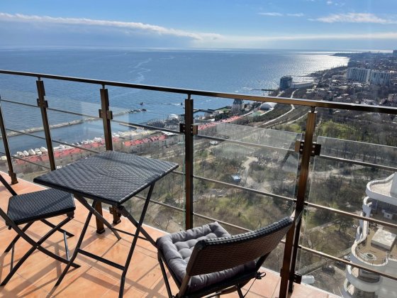 45 Жемчужина, панорама моря, терраса, ул. Каманина, Аркадия Одесса
