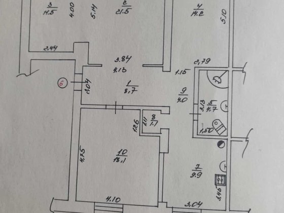 Квартира в центрi 3 кiмнати Миргород