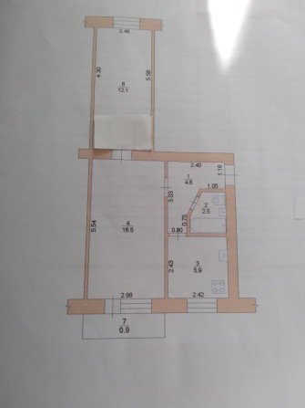 Продается двухкомнатная квартира с сараем - фото 1