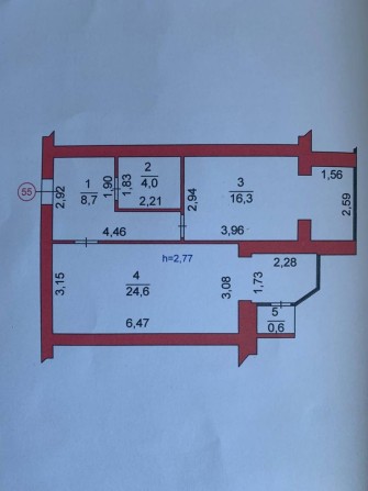 продам 2х кімнатну квартиру  ЖК атлант 54,2м - фото 1