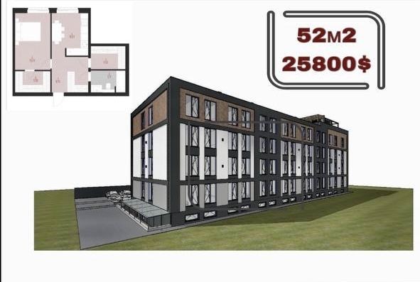 2-кімнатна квартира 52м2 25800$ Білогородка ЖК Свій Квартал - фото 1