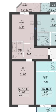 Продаж квартири під орендний бізнес(2 смарти - фото 1