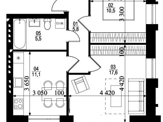 Дешевше забудовника! Двокімнатна квартира City Lake/Білий Шоколад Білогородка