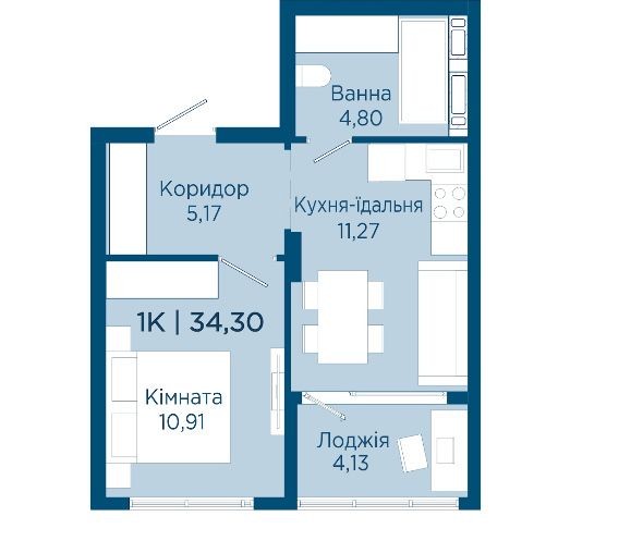 Продаж 1кім квартири біля озера - фото 1