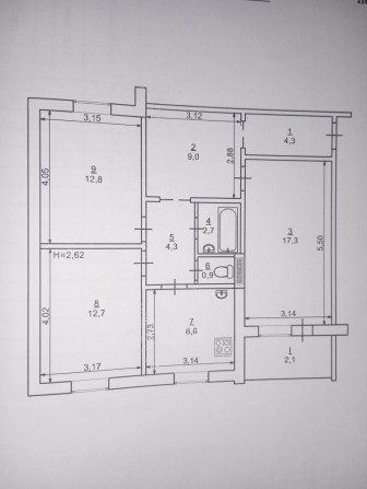 Продам 3-х кімн с холом - фото 1