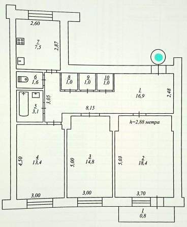 Продам 3х комн квартира у. Ракитина 80кв Пруды Сухая Балка Покровский! - фото 1