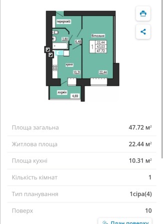 Продам однокімнатну квартиру в новобудові - фото 1