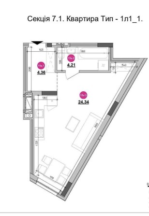 Продаж 1к квартира (33 м2) ЖК Містечко Підзамче Вежа, Ріел - фото 1