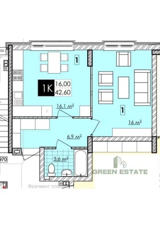 Продаж 1-кімнатної квартири, 42. 6 м, Львів, Шевченківський район - фото 1