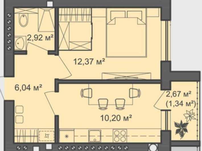 1к квартира з газовим опаленням! БЕЗ КОМІСІЇ  та переплат - фото 1