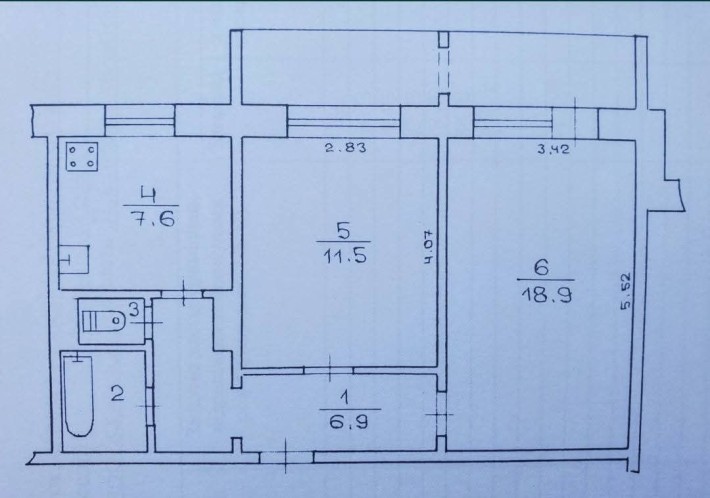 Продаж 2 кімн. квартири Лівий берег 4 мкр. АЕО м.Кам'янське. - фото 1