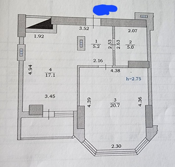 Продам 1квартиру 4/22,цена 25т$ торг - фото 1