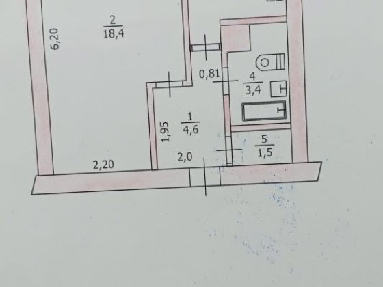 Продам однокомнатную квартиру на  ПЗТО улица Новая , Варуса,АТБ. Павлоград