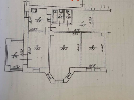 Продається трикімнатна квартира Шептицький