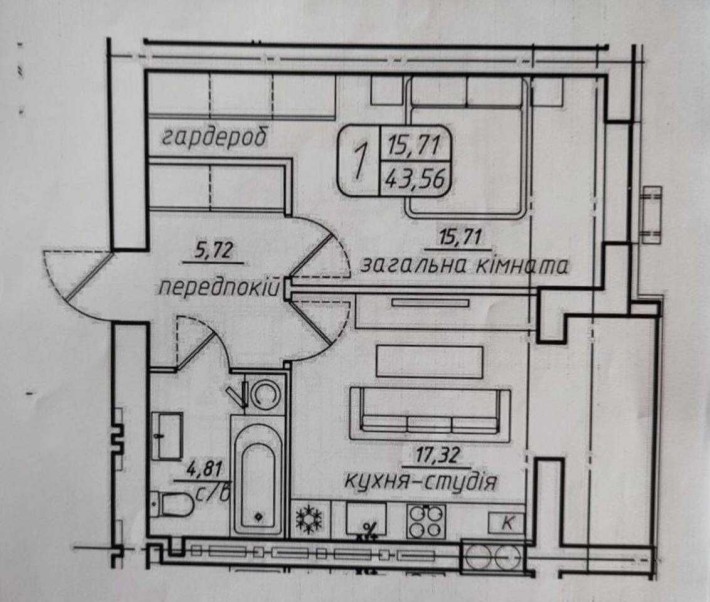 Продаж 1-кімнатна квартира  ЖК Західний  БЕЗ КОМІСІЇ - фото 1