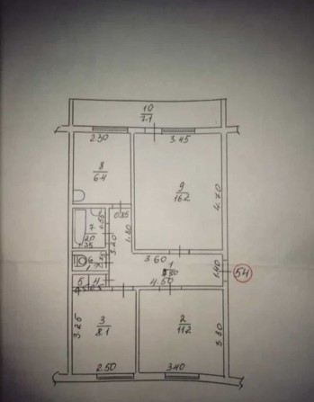 Продається трьох кімнатна квартира в місті Ладижин, Вінницька область - фото 1