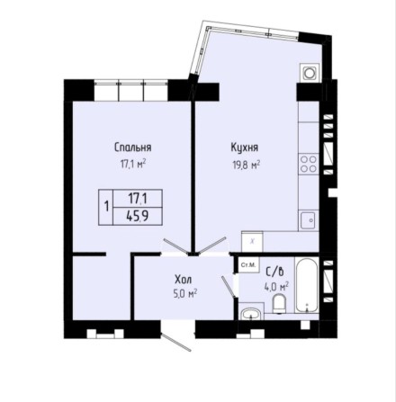 Продаж 1 кімнатної квартири - фото 1