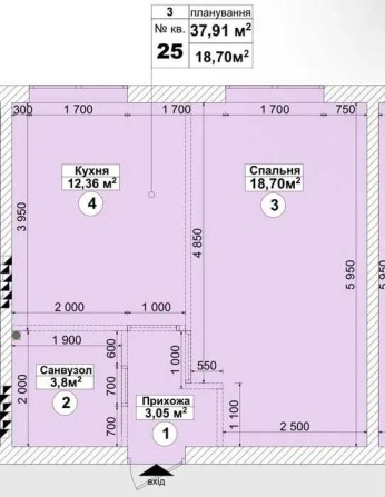 Продаж 1к Квартири - 38м2 є Розтермінування від забудовника - фото 1
