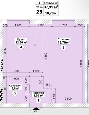Продаж 1к Квартири 38м2 є Розтермінування від забудовника - фото 1