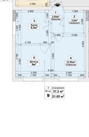 Продаж квартири віж забудовника 37,2м2 ЖК Sanville park ЄОСЕЛЯ - фото 1