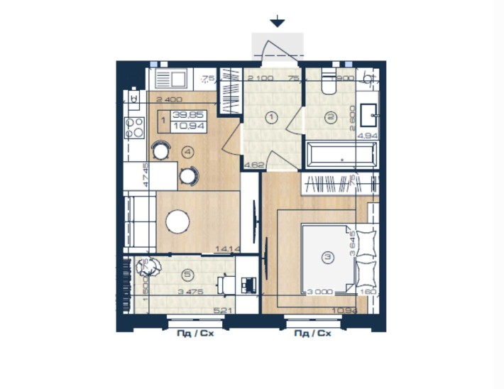 Продаж 1к квартира 39.85м² ЖК Оксфорд, буд А-2, [3 поверх] БЕЗ КОМІСІЇ - фото 1